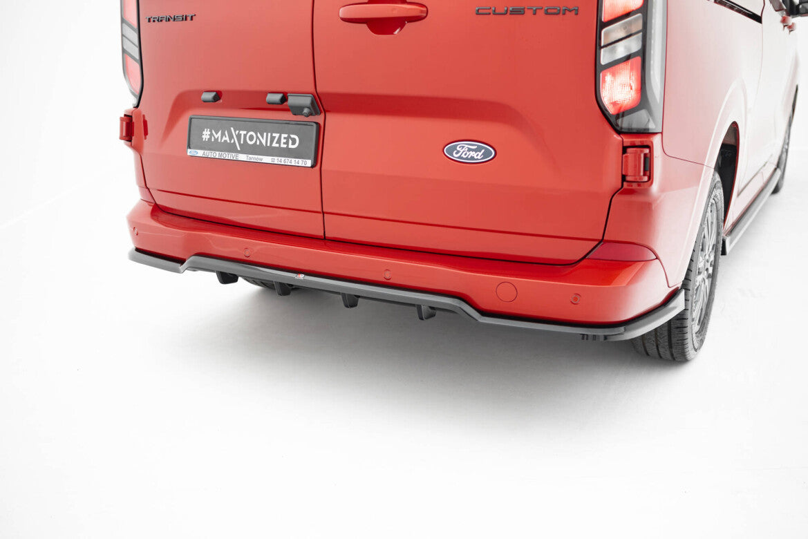 Diffusor Heckansatz passend für Ford Transit Custom / Tourneo Custom Mk2 schwarz Hochglanz