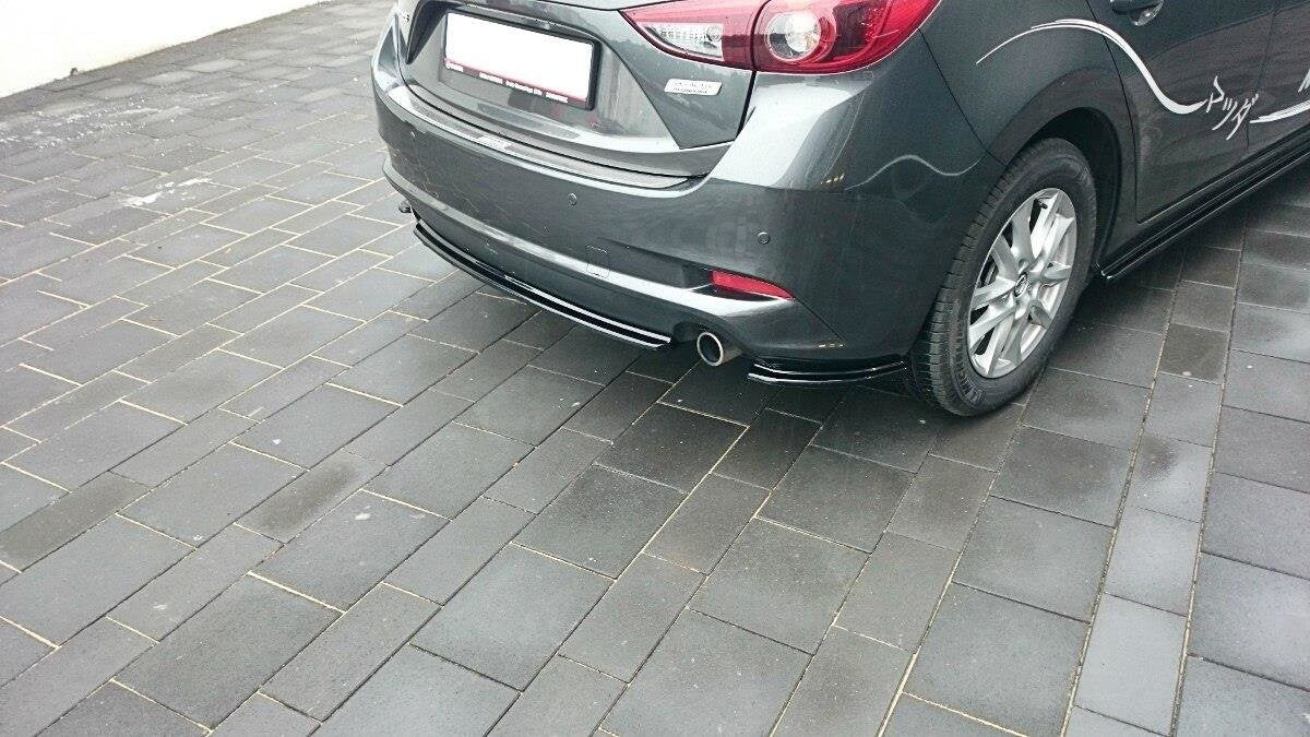 Diffusor Heckansatz passend für Mazda 3 BM (Mk3) FL schwarz Hochglanz