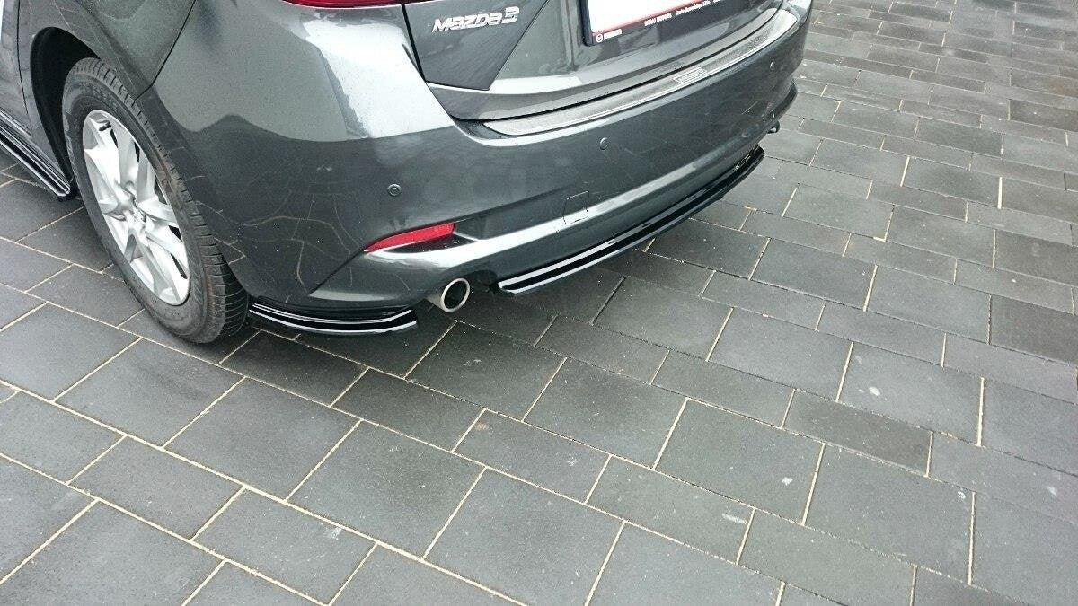 Diffusor Heckansatz passend für Mazda 3 BM (Mk3) FL schwarz Hochglanz