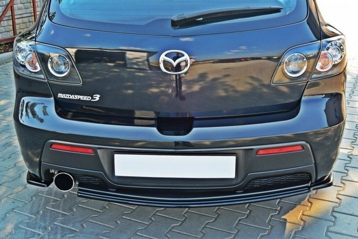 Diffusor Heckansatz passend für Mazda 3 MPS MK1 PREFACE US-Spec Version schwarz Hochglanz