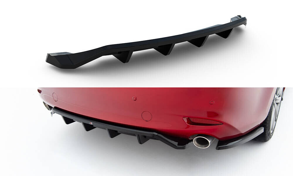 Diffusor Heckansatz passend für Mazda 6 Limousine Mk3 FL schwarz Hochglanz