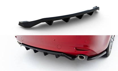 Diffusor Heckansatz passend für Mazda 6 Limousine Mk3 FL schwarz Hochglanz