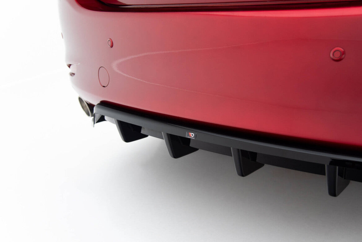 Diffusor Heckansatz passend für Mazda 6 Limousine Mk3 FL schwarz Hochglanz