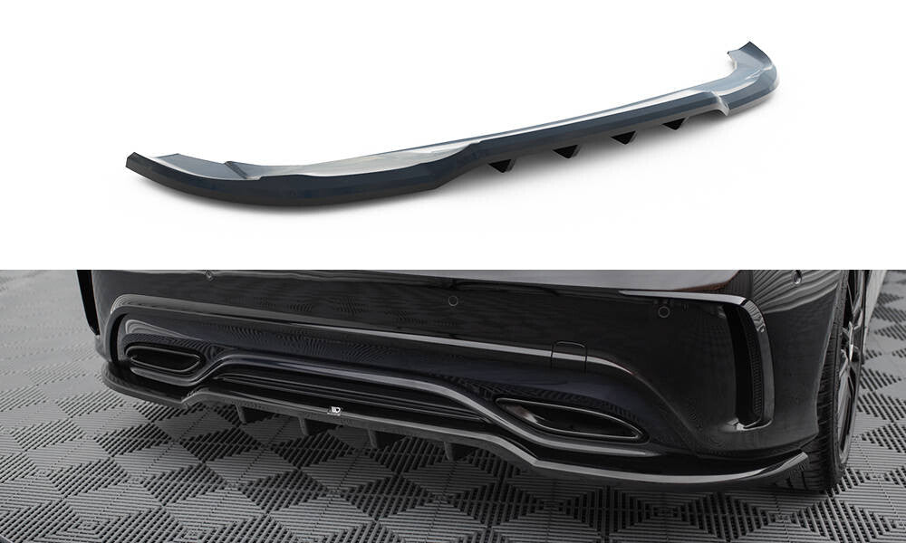 Diffusor Heckansatz passend für Mercedes A AMG-Line W176 Facelif schwarz Hochglanz