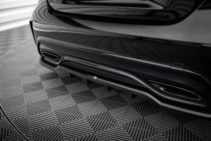 Diffusor Heckansatz passend für Mercedes A AMG-Line W176 Facelif schwarz Hochglanz