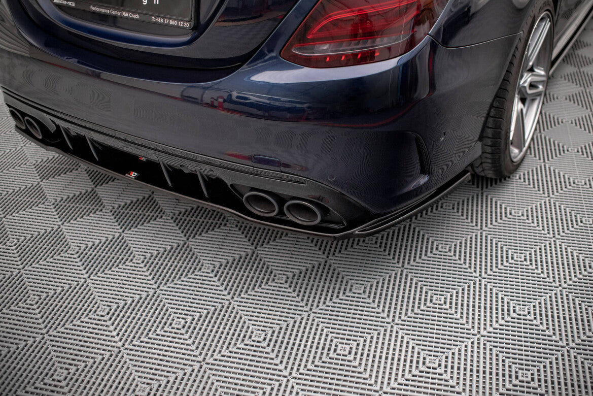 Diffusor Heckansatz passend für Mercedes-AMG C 43 Limousine W205 FL schwarz Hochglanz