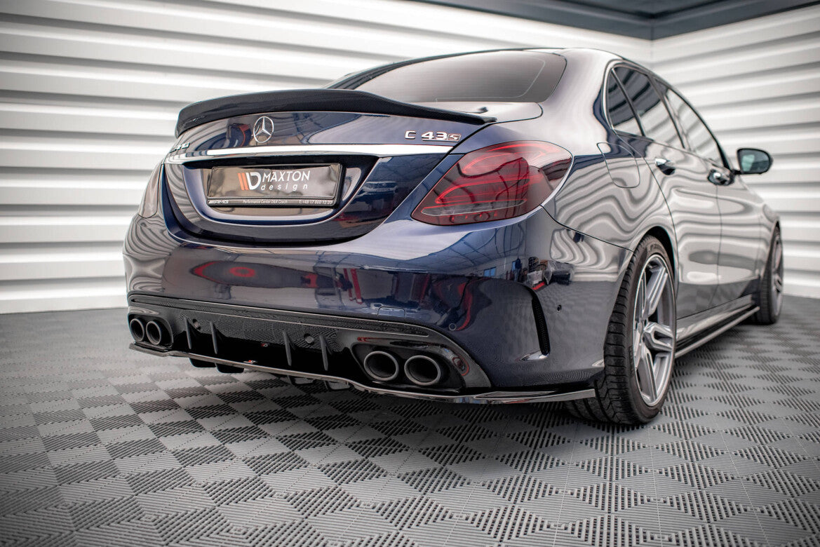 Diffusor Heckansatz passend für Mercedes-AMG C 43 Limousine W205 FL schwarz Hochglanz