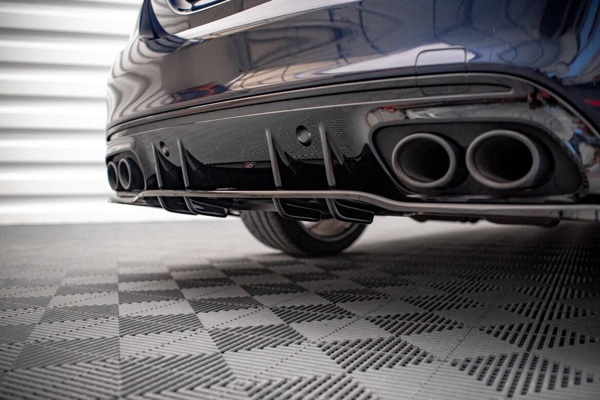 Diffusor Heckansatz passend für Mercedes-AMG C 43 Limousine W205 FL schwarz Hochglanz