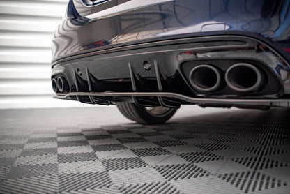 Diffusor Heckansatz passend für Mercedes-AMG C 43 Limousine W205 FL schwarz Hochglanz
