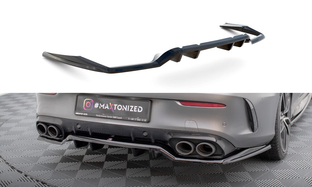 Diffusor Heckansatz passend für Mercedes-AMG C43 Coupe / Cabrio C205 FL / A205 FL schwarz Hochglanz
