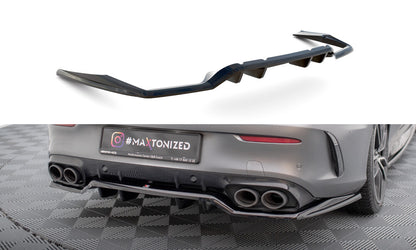 Diffusor Heckansatz passend für Mercedes-AMG C43 Coupe / Cabrio C205 FL / A205 FL schwarz Hochglanz