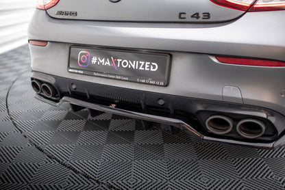 Diffusor Heckansatz passend für Mercedes-AMG C43 Coupe / Cabrio C205 FL / A205 FL schwarz Hochglanz