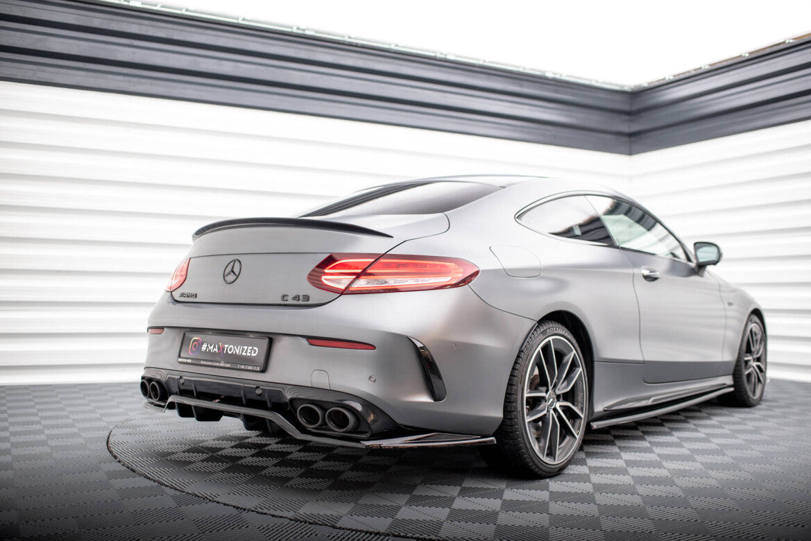 Diffusor Heckansatz passend für Mercedes-AMG C43 Coupe / Cabrio C205 FL / A205 FL schwarz Hochglanz