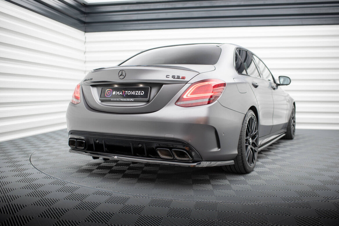 Diffusor Heckansatz passend für Mercedes-AMG C63 Limousine / Kombi W205 FL schwarz Hochglanz