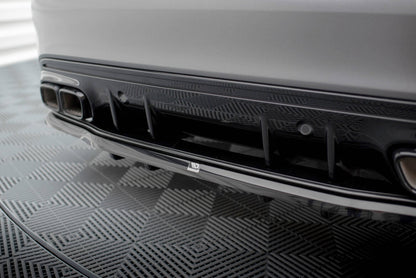 Diffusor Heckansatz passend für Mercedes-AMG C63 Limousine / Kombi W205 FL schwarz Hochglanz