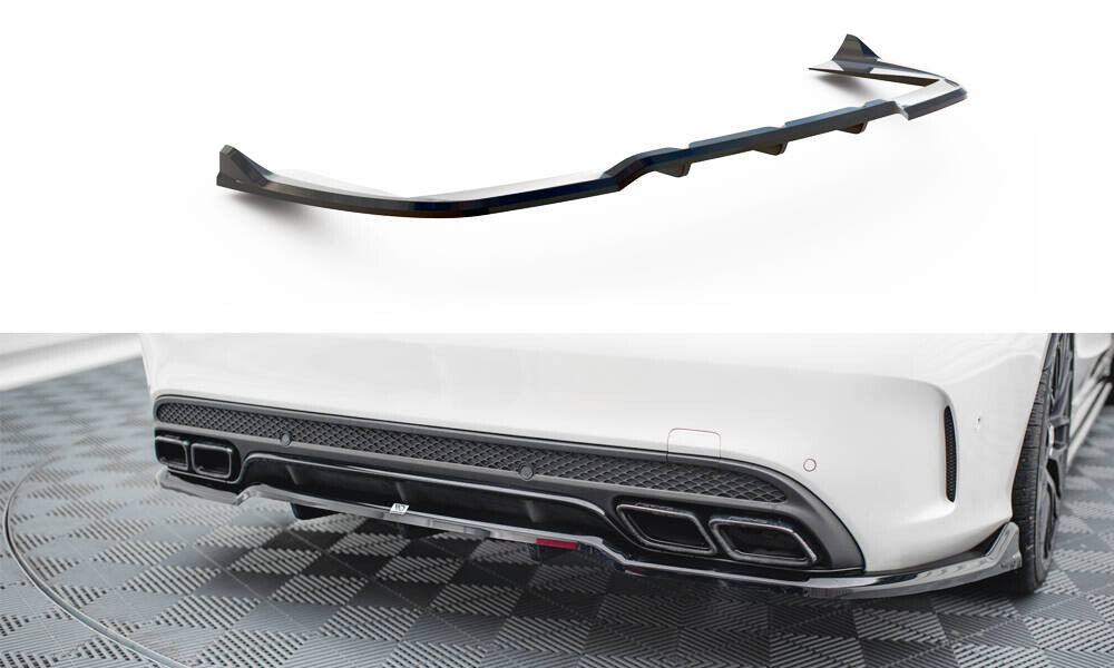 Diffusor Heckansatz passend für Mercedes-AMG C63 Limousine / Kombi W205 / S205 schwarz Hochglanz