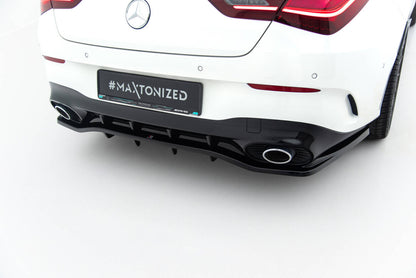 Diffusor Heckansatz passend für Mercedes-AMG CLA 35 / 45 Coupe / Shooting Brake C118 FL / X118 FL schwarz Hochglanz