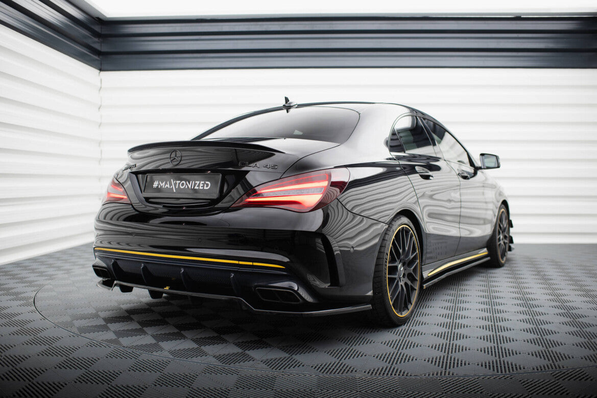 Diffusor Heckansatz passend für Mercedes-AMG CLA 45 C117 FL schwarz Hochglanz