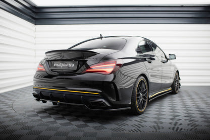 Diffusor Heckansatz passend für Mercedes-AMG CLA 45 C117 FL schwarz Hochglanz