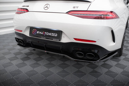 Diffusor Heckansatz passend für Mercedes-AMG GT 43 4 Door Coupe V8 Styling Package X290 schwarz Hochglanz