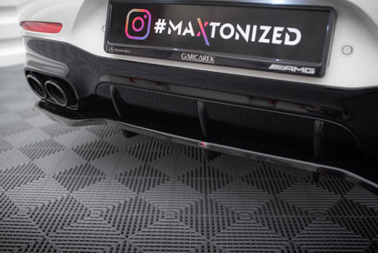 Diffusor Heckansatz passend für Mercedes-AMG GT 43 4 Door Coupe V8 Styling Package X290 schwarz Hochglanz