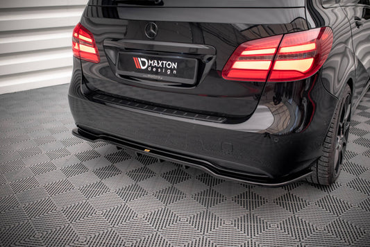 Diffusor Heckansatz passend für Mercedes B W246 FL schwarz Hochglanz
