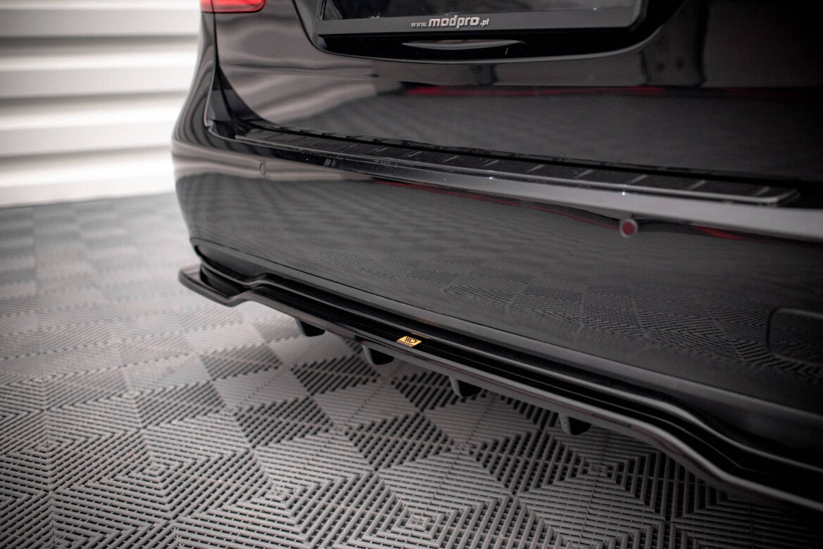 Diffusor Heckansatz passend für Mercedes B W246 FL schwarz Hochglanz
