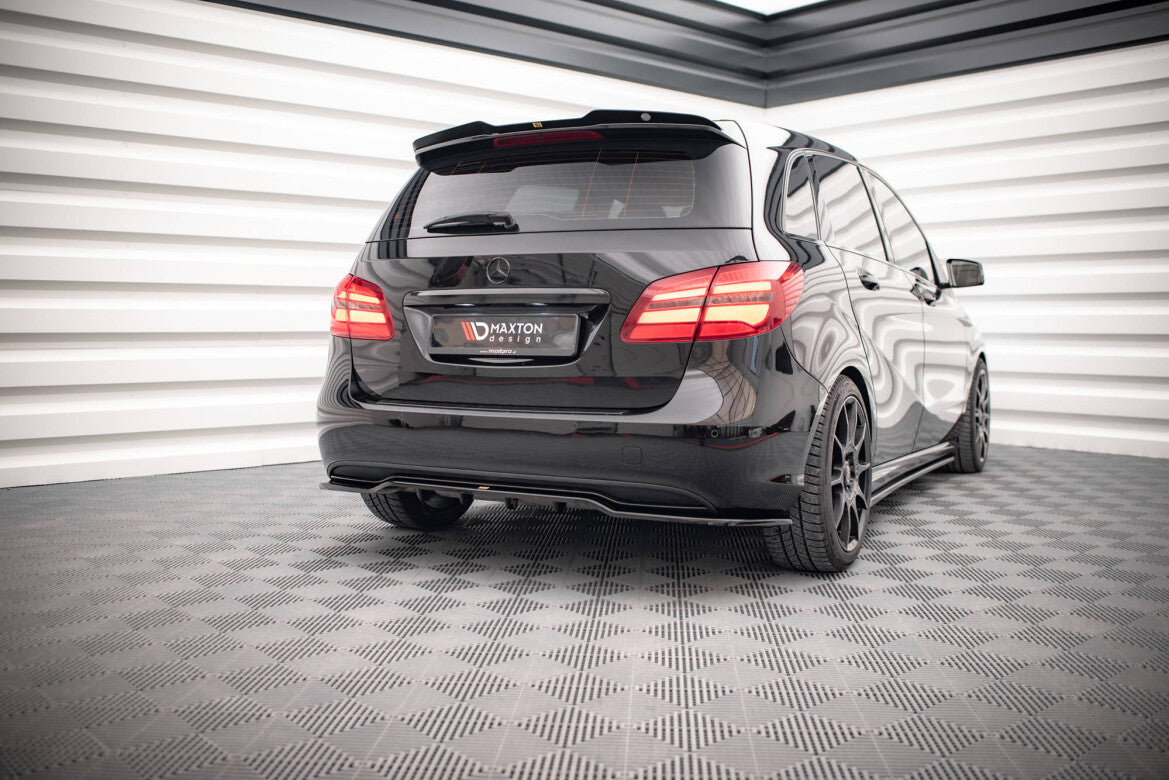 Diffusor Heckansatz passend für Mercedes B W246 FL schwarz Hochglanz