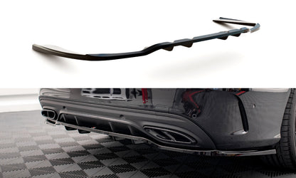 Diffusor Heckansatz passend für Mercedes C AMG-Line W205 FL schwarz Hochglanz