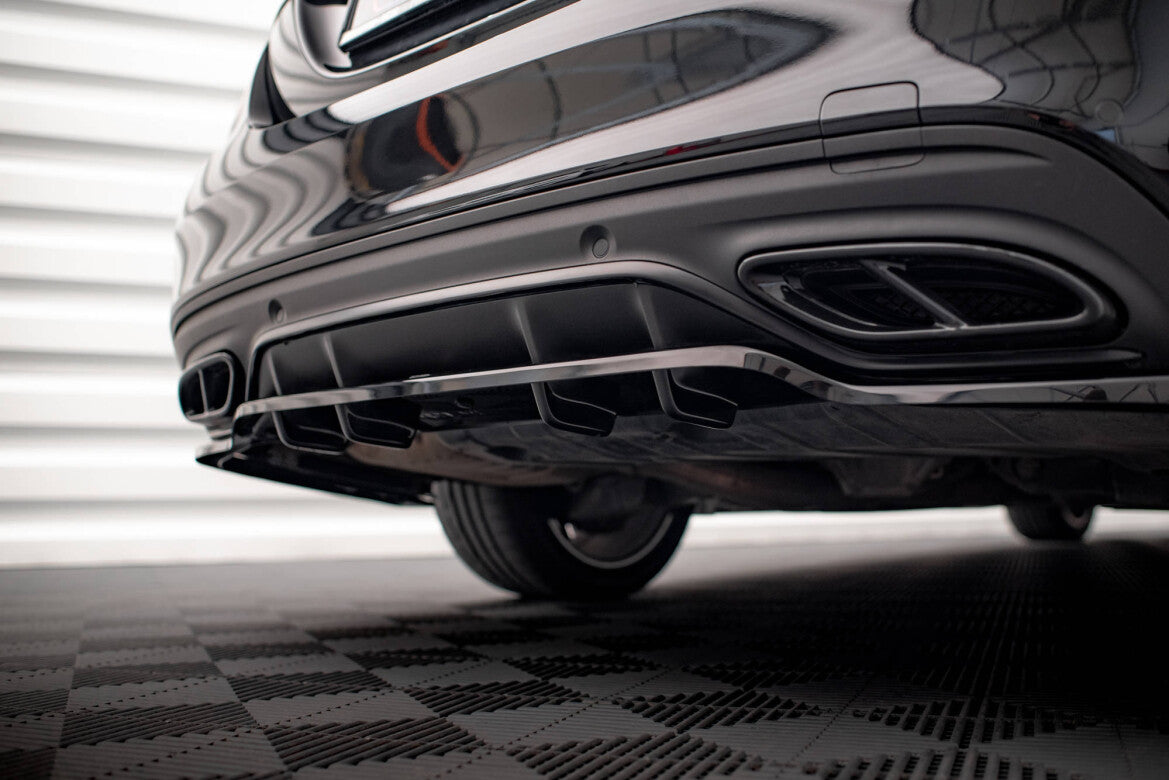 Diffusor Heckansatz passend für Mercedes C AMG-Line W205 FL schwarz Hochglanz