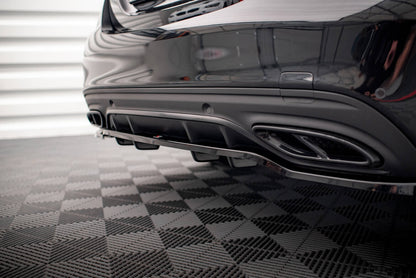 Diffusor Heckansatz passend für Mercedes C AMG-Line W205 FL schwarz Hochglanz