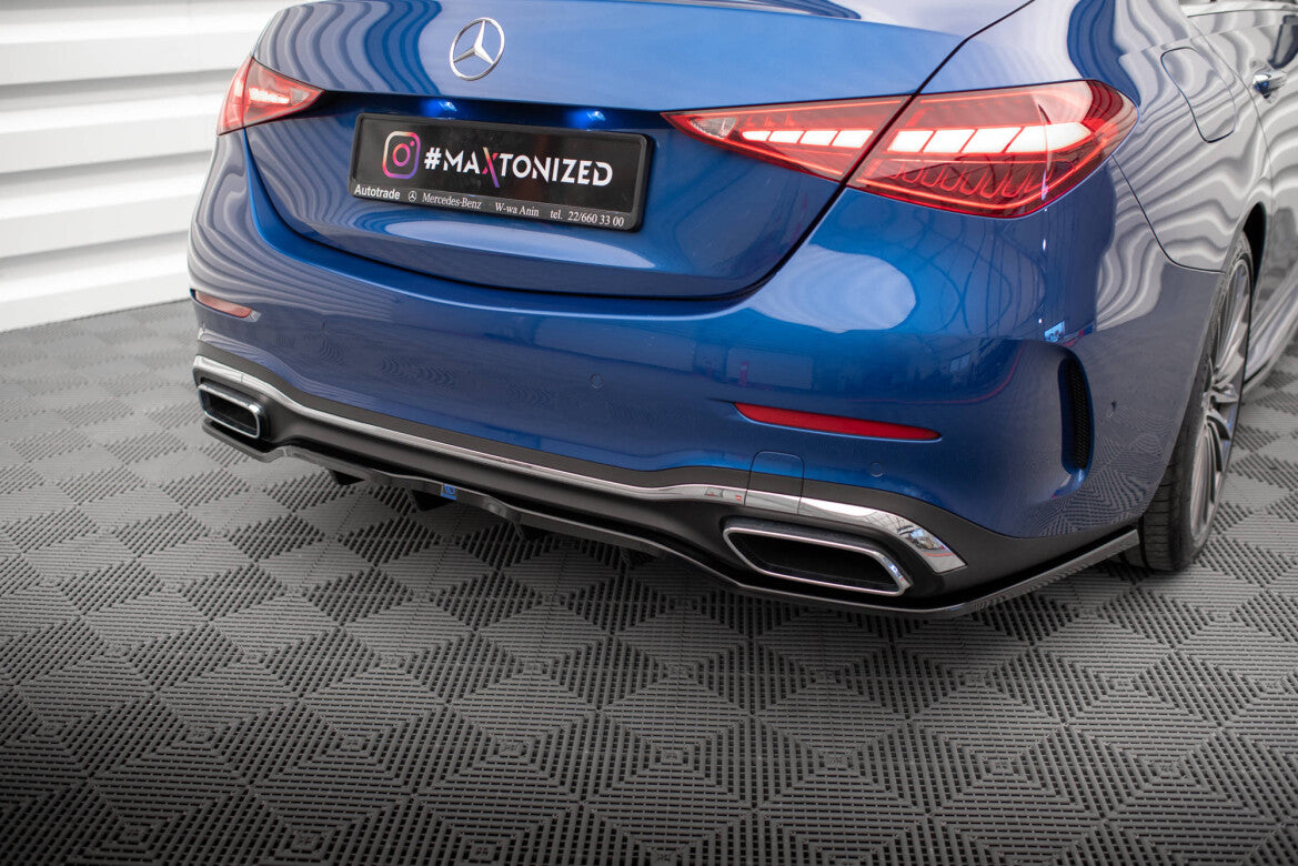 Diffusor Heckansatz passend für Mercedes C AMG-Line W206 schwarz Hochglanz