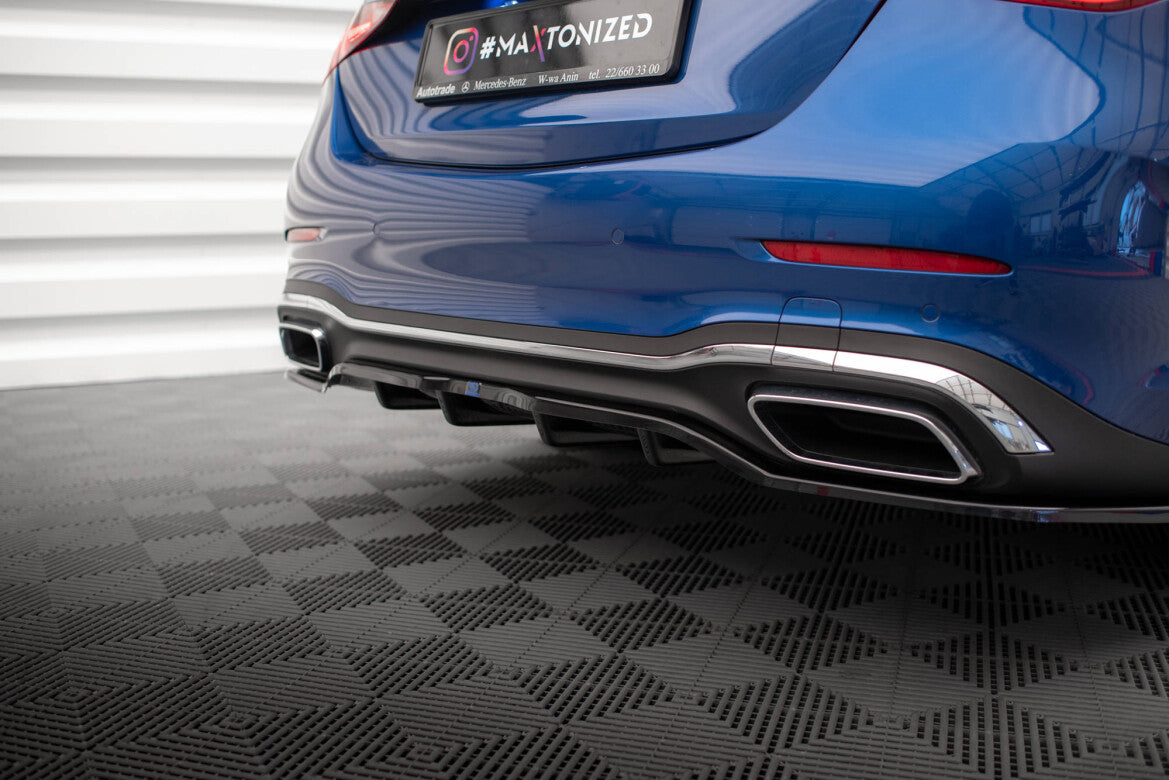 Diffusor Heckansatz passend für Mercedes C AMG-Line W206 schwarz Hochglanz