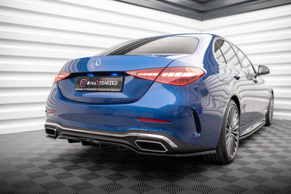 Diffusor Heckansatz passend für Mercedes C AMG-Line W206 schwarz Hochglanz