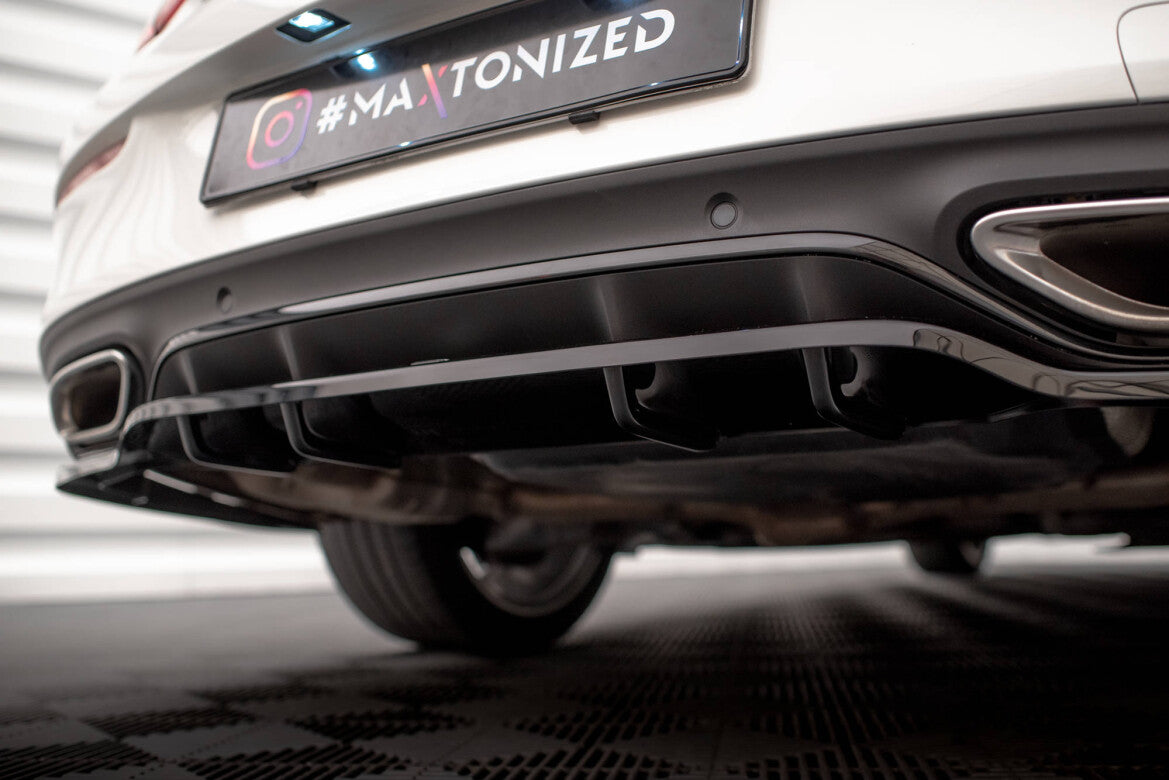 Diffusor Heckansatz passend für Mercedes C Coupe AMG-Line C205 FL schwarz Hochglanz