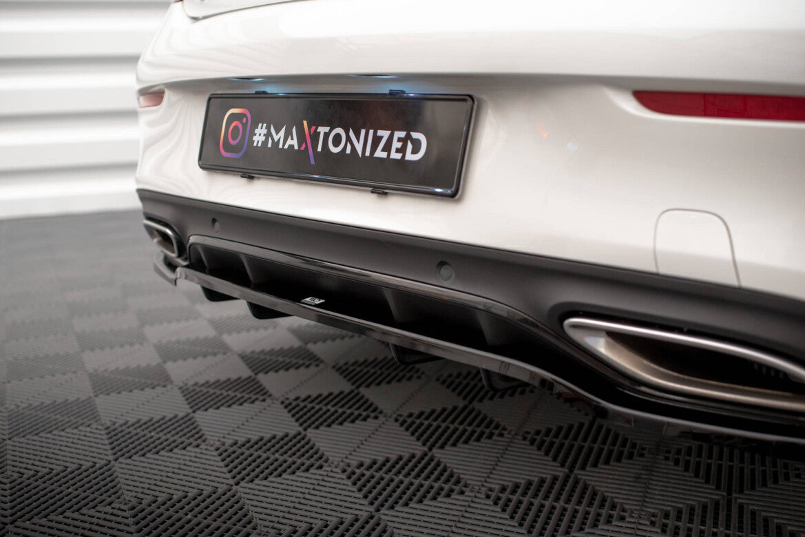 Diffusor Heckansatz passend für Mercedes C Coupe AMG-Line C205 FL schwarz Hochglanz