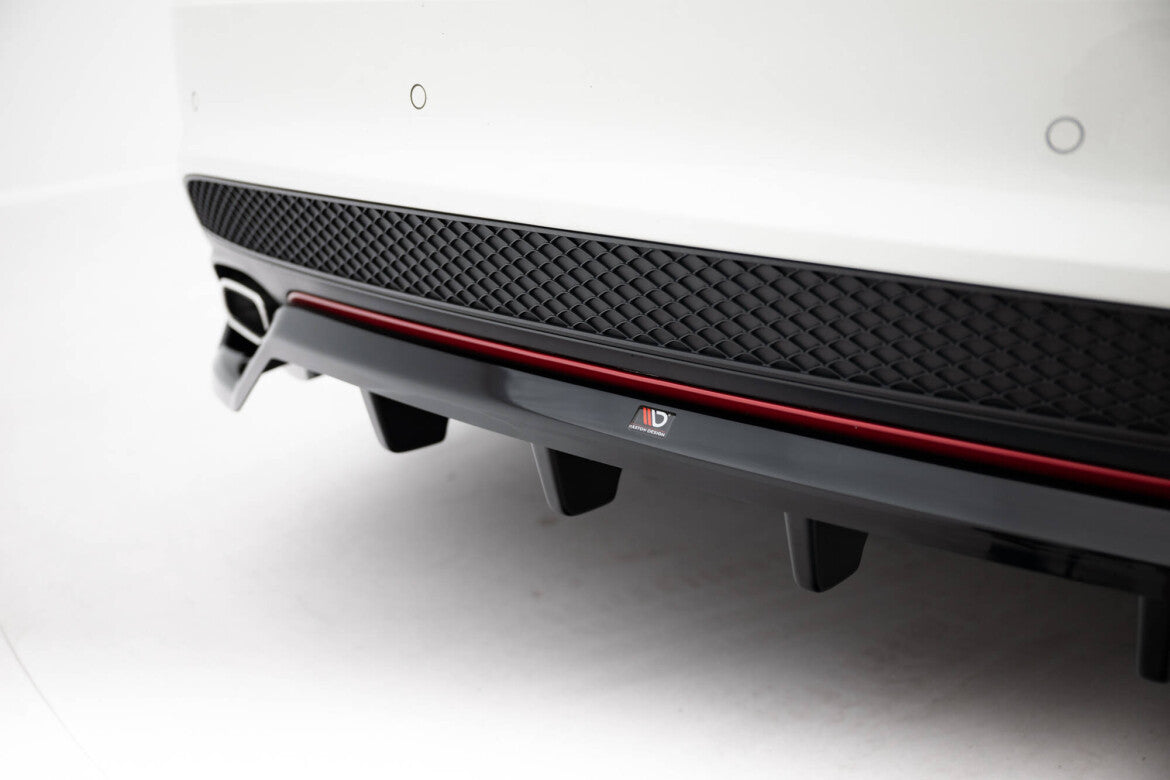 Diffusor Heckansatz passend für Mercedes CLA AMG-Line C117 schwarz Hochglanz