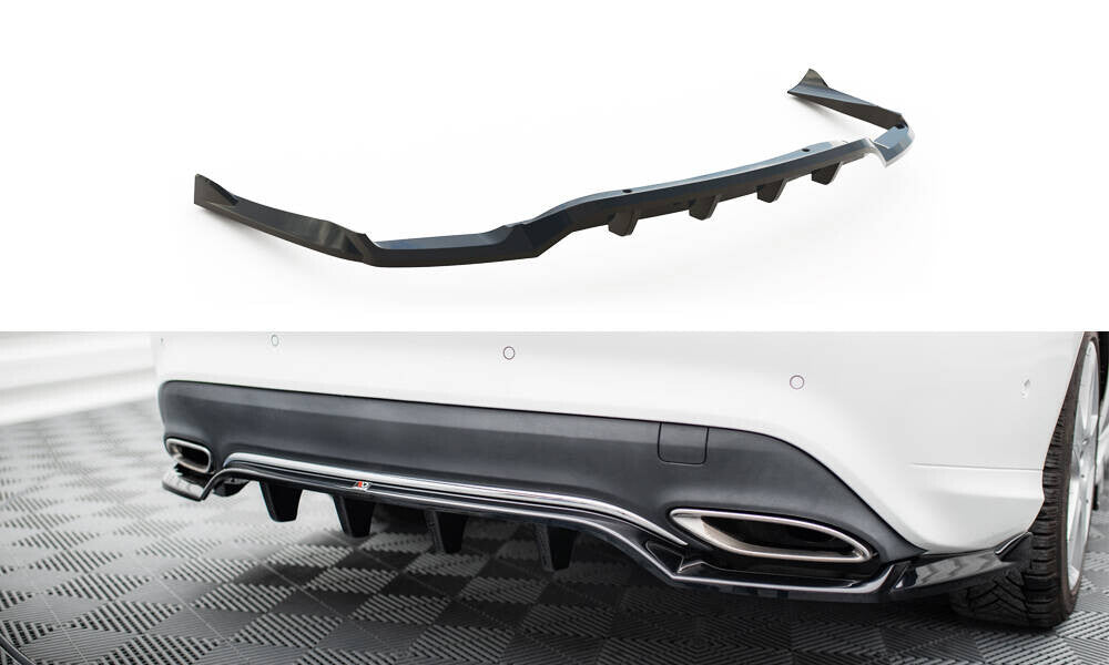 Diffusor Heckansatz passend für Mercedes CLA C117 FL schwarz Hochglanz