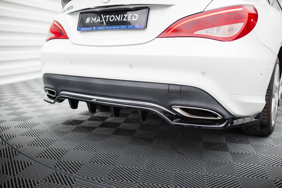 Diffusor Heckansatz passend für Mercedes CLA C117 FL schwarz Hochglanz
