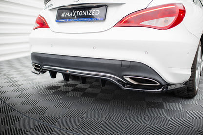 Diffusor Heckansatz passend für Mercedes CLA C117 FL schwarz Hochglanz