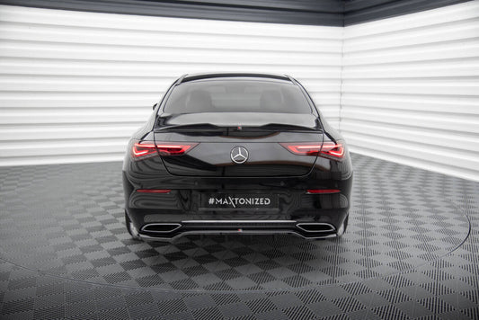 Diffusor Heckansatz passend für Mercedes CLA Coupe C118 schwarz Hochglanz
