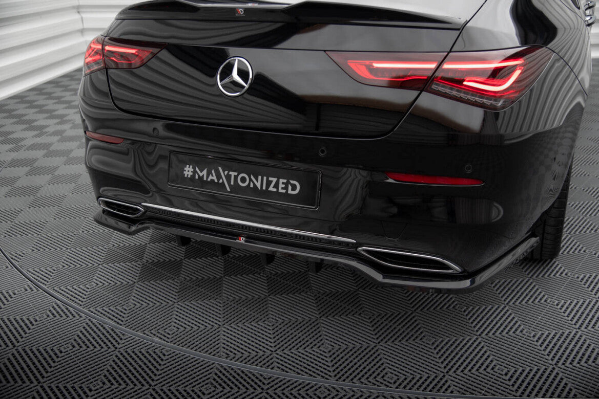 Diffusor Heckansatz passend für Mercedes CLA Coupe C118 schwarz Hochglanz