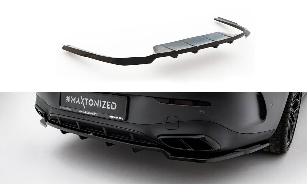 Diffusor Heckansatz passend für Mercedes CLE AMG-Line C236 schwarz Hochglanz