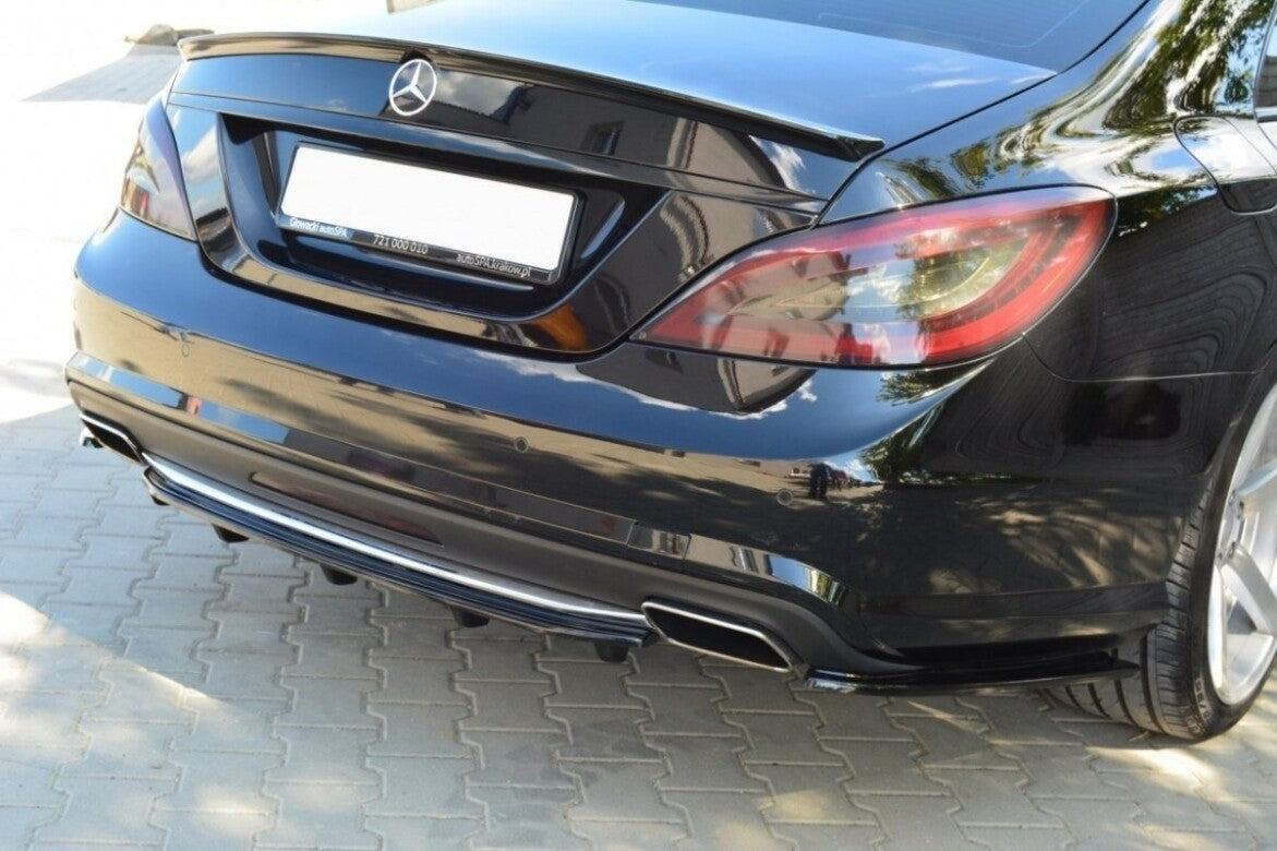 Diffusor Heckansatz passend für Mercedes CLS AMG-Line C218 schwarz Hochglanz