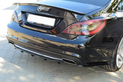Diffusor Heckansatz passend für Mercedes CLS AMG-Line C218 schwarz Hochglanz