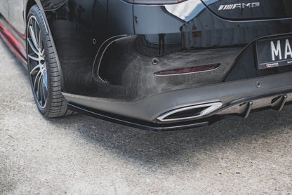 Diffusor Heckansatz passend für Mercedes CLS AMG-Line C257 schwarz Hochglanz