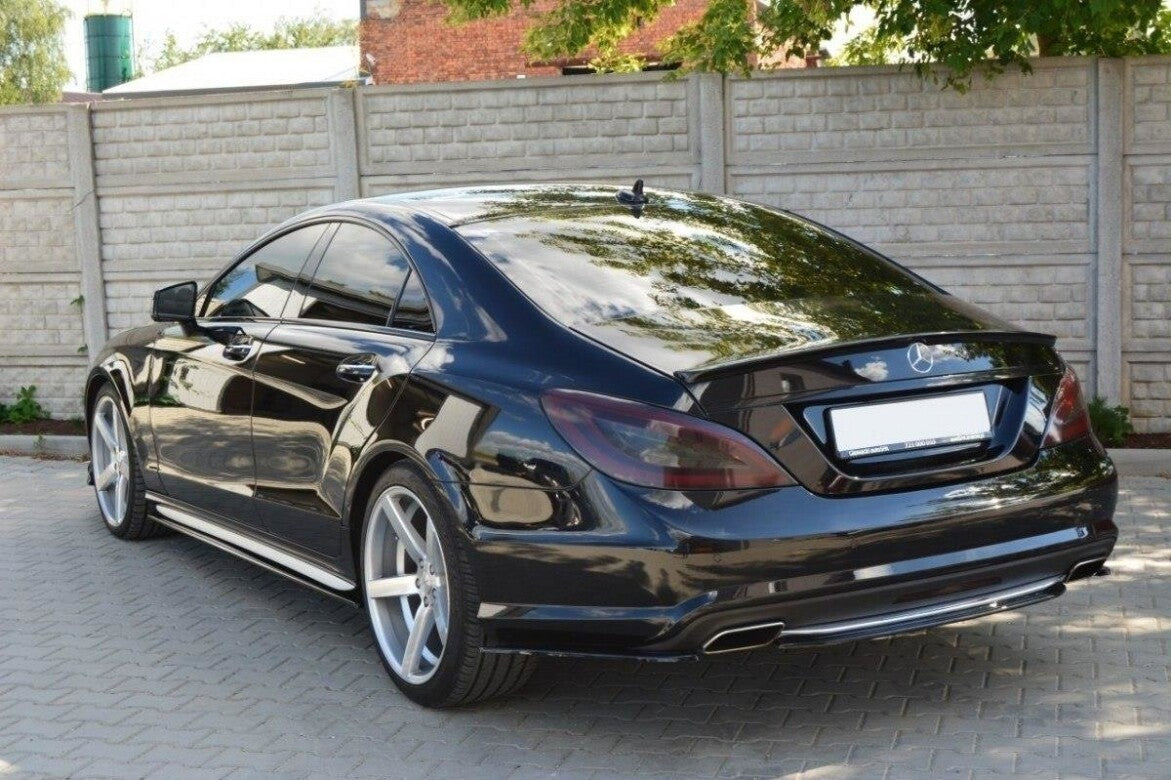 Diffusor Heckansatz passend für Mercedes CLS C218 AMG LINE schwarz Hochglanz