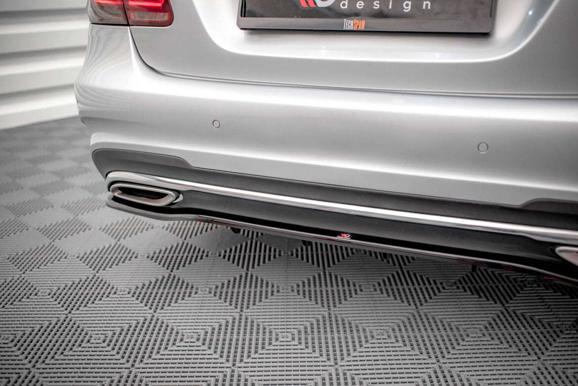 Diffusor Heckansatz passend für Mercedes E AMG-Line Limousine W212 FL schwarz Hochglanz