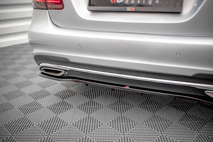 Diffusor Heckansatz passend für Mercedes E AMG-Line Limousine W212 FL schwarz Hochglanz
