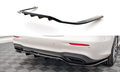 Diffusor Heckansatz passend für Mercedes E AMG-Line Limousine W213 FL schwarz Hochglanz